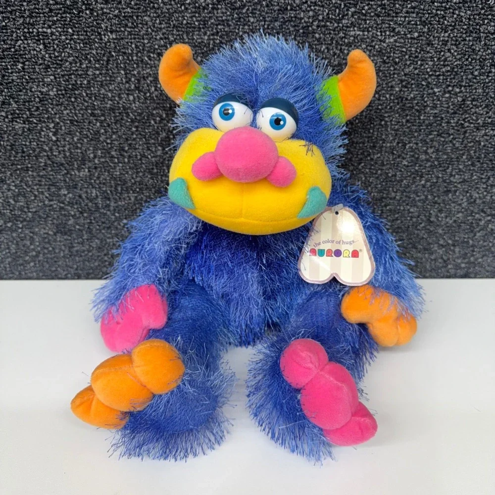 Aurora World Zonk Blue Shaggy Monster Plush Stuffed Animal 26038 Colorful‎ 11